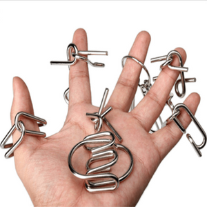 8 pcs/set Metal Wire Brain Teasers