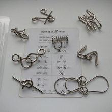 Load image into Gallery viewer, 8 pcs/set Metal Wire Brain Teasers
