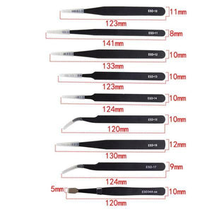 9 in 1 Stainless Steel Tweezers Kit