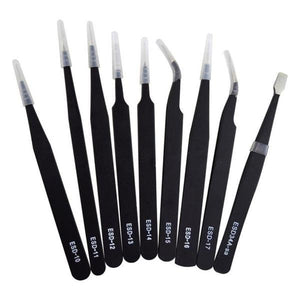 9 in 1 Stainless Steel Tweezers Kit